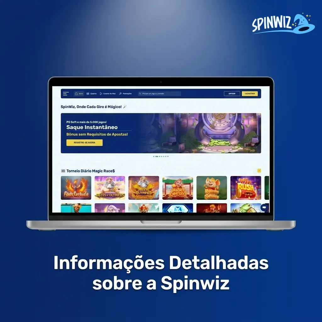 Plataforma Spinwiz com apostas esportivas, cassino, segurança SSL e aplicativo para Android e iOS no Brasil.