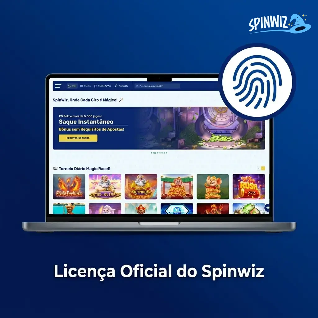 Licença oficial do SpinWiz garantindo segurança, transparência e jogo responsável para apostas e cassino online no Brasil.
