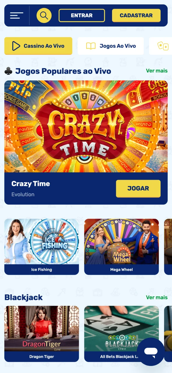 Spinwiz jogue ao vivo e sinta uma experiência real sem atrasos.