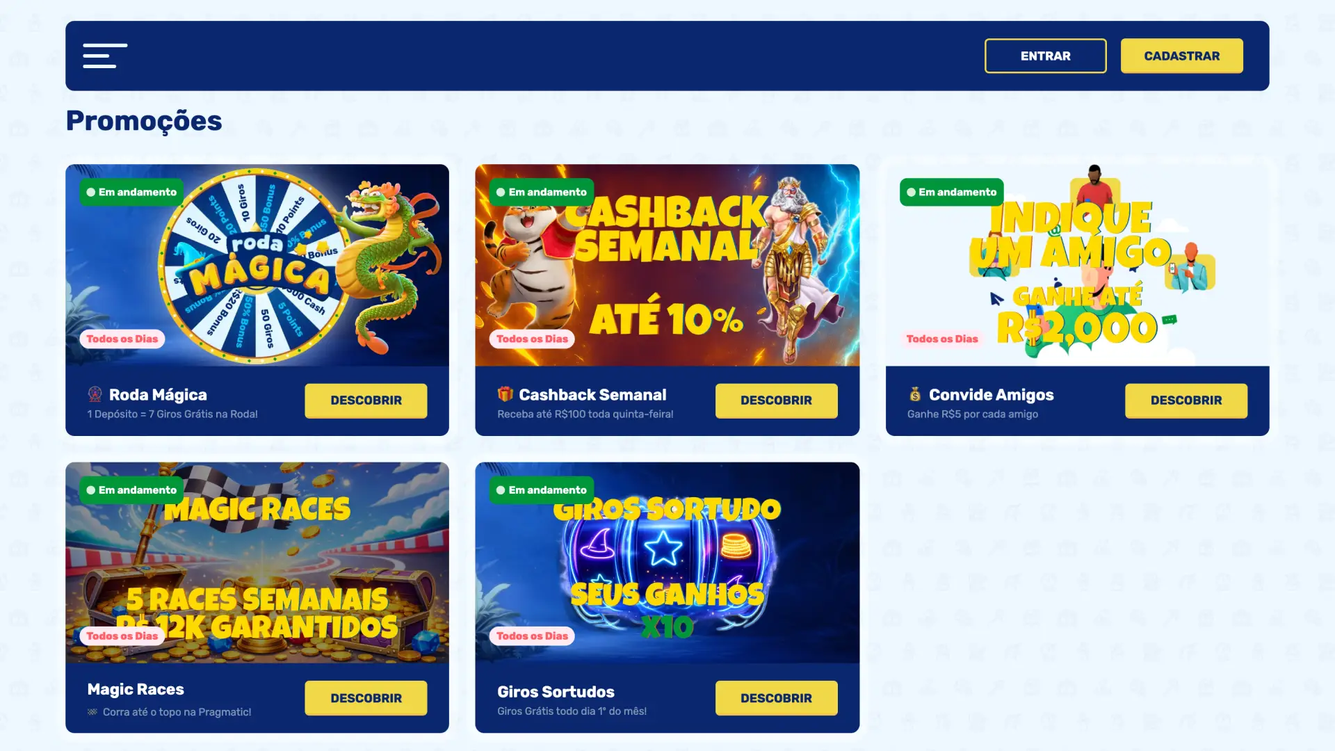 SpinWiz acesse promoções e aproveite vantagens disponíveis na sua conta.